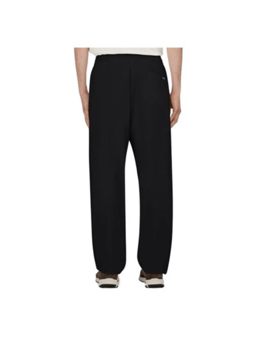 Pantaloni da uomo in tessuto tecnico con coulisse e pinces, colore nero HERNO | PT000145U125399300